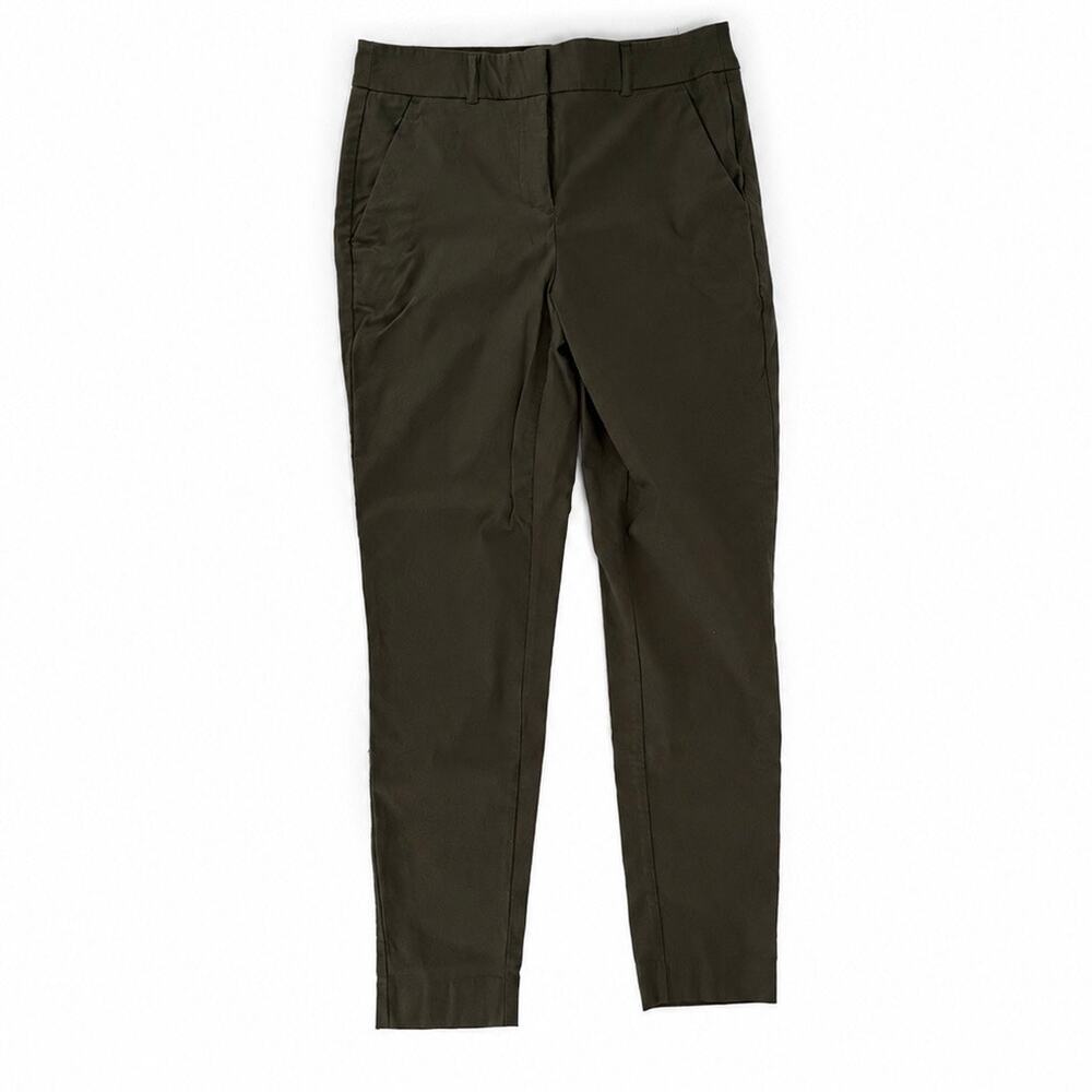 APT. 9 Olive Green Slim Straight Ankle Pants Size 8 Career Casual Stretch
